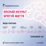Безоплатні медичні послуги у випадку інсульту під час війни